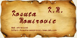 Košuta Momirović vizit kartica